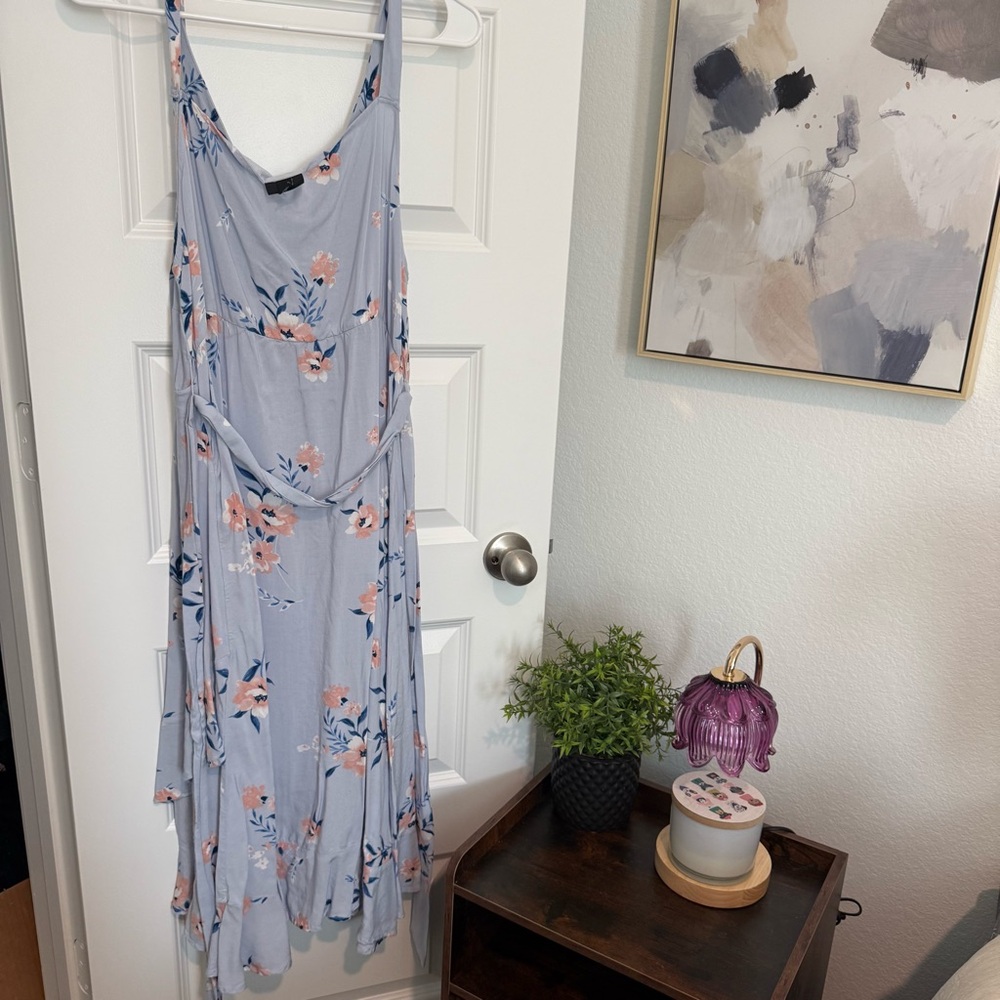 Torrid Light Blue Floral Sundress Size 2 - Picture 4 of 4